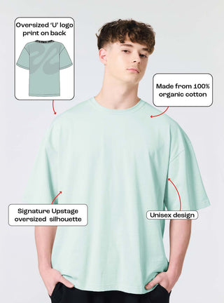 Unisex U Logo Freestyle Baggy Tee Mint