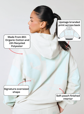 Upstage Logo Freestyle Oversized Hoodie Grey