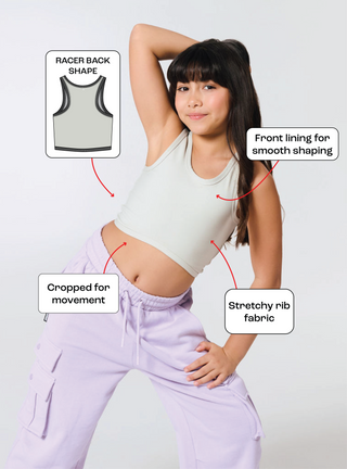 Go-Getter Racer Tank Grey