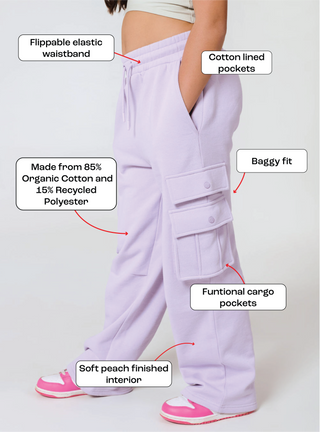 Pop & Lock Cargo Pants Lavender