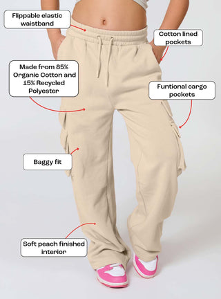 Pop & Lock Cargo Pants Beige