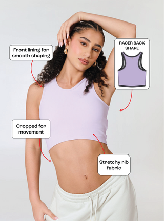 Go-Getter Racer Tank Lavender