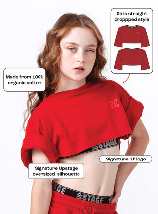 Improv Crop Top Red