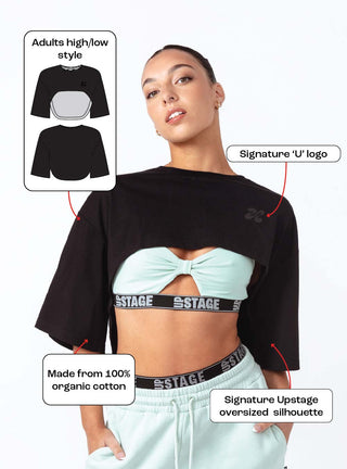 Improv Crop Top Black