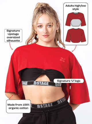 Improv Crop Top Red