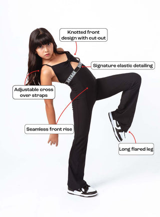 Knot Stop Flared Jumpsuit Black