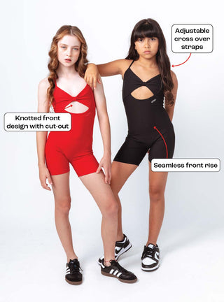 Knot Stop Unitard Red