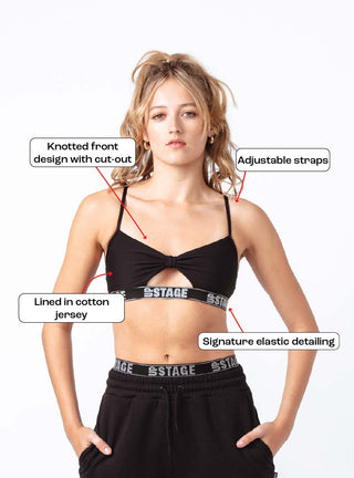 Knot Stop Crop Top Black