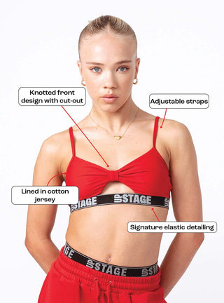 Knot Stop Crop Top Red