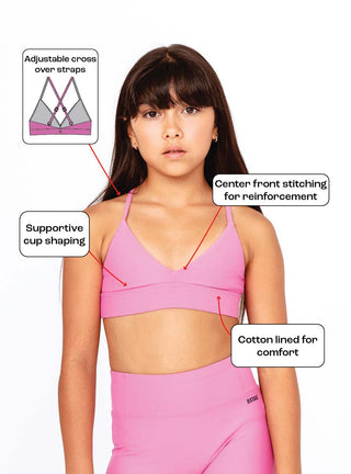 Girls Tap-in Triangle Top Pink