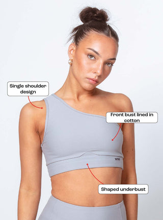 Solo Shoulder Top Grey