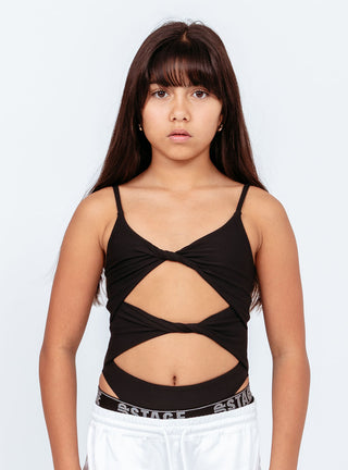 Multi Twist Bodysuit Black