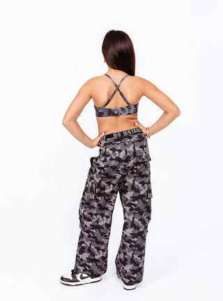 Exposed Elastic Parachute pants Camouflage