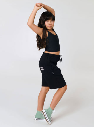 Crop & Lock Tank Black