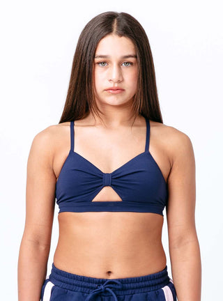 Can't Stop Crop Top Navy