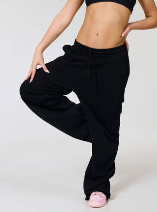 Girls Pop & Lock Cargo Pants Black