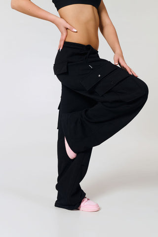 Pop & Lock Cargo Pants Black