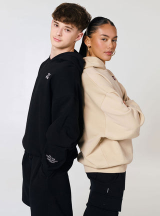 Choreographer Logo Freestyle Oversized Hoodie Beige