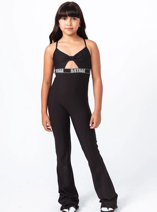 Knot Stop Flared Jumpsuit Black
