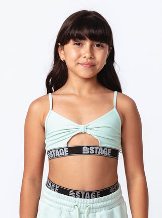 Girls Knot Stop Crop Top Mint