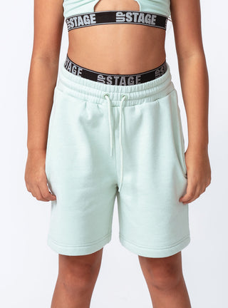 Kids Exposed Elastic Shorts Mint