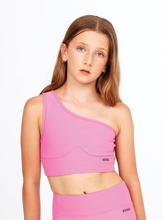 Girls Solo Shoulder Top Pink