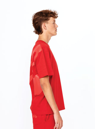 Unisex U Logo Baggy Tee Red