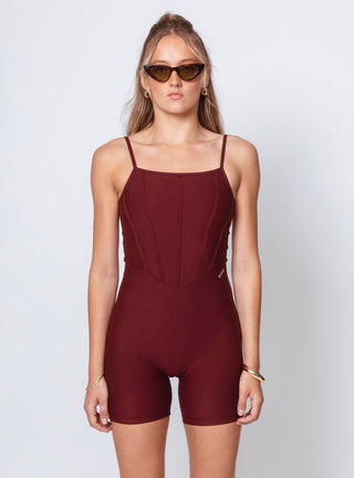 Women's Prima Unitard Maroon