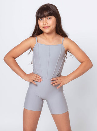 Girls Prima Unitard Grey