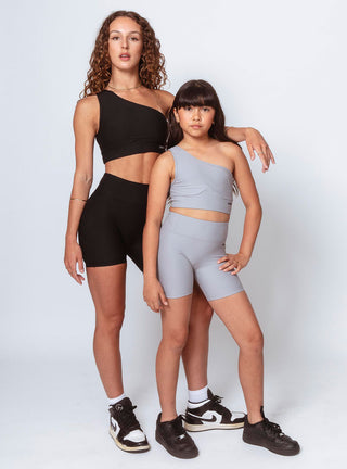 Girls Studio Bike Shorts Grey