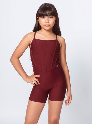 Girls Prima Unitard Maroon