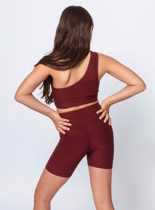 Girls Studio Bike Shorts Maroon