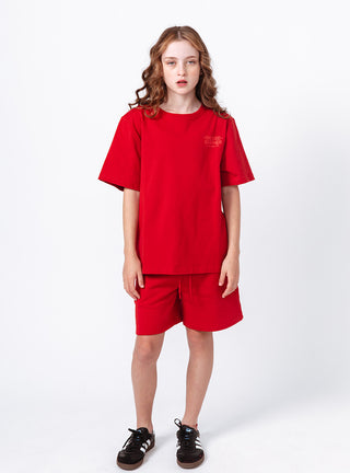 Kids U Logo Baggy Tee Red