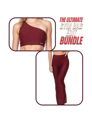 Maroon Fitness & Flare Set