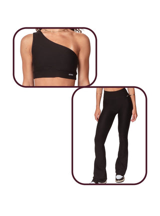 Black Fitness & Flare Set